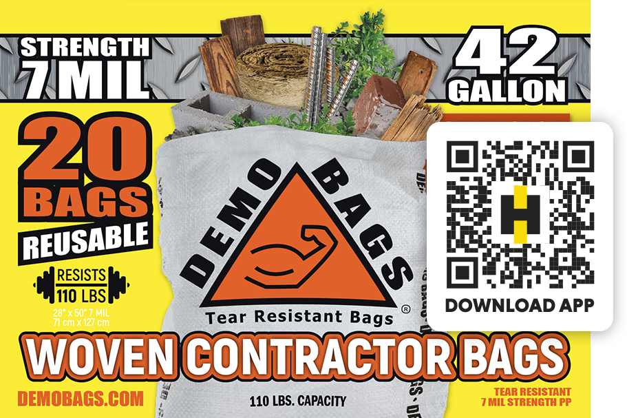 Eco-Friendly Reusable Demolition Bags